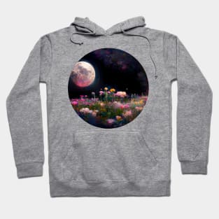 clear night sky with full moon Hoodie